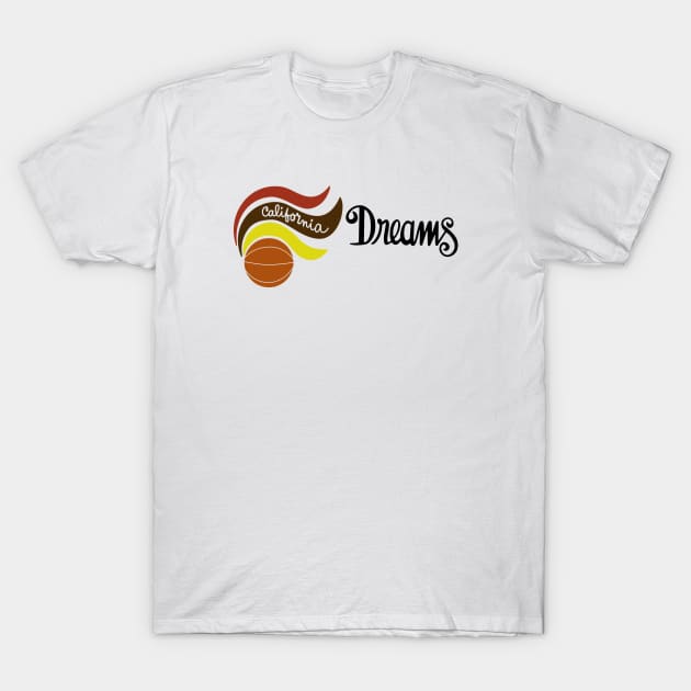 DEFUNCT - California Dreams WBL Basketball T-Shirt by LocalZonly